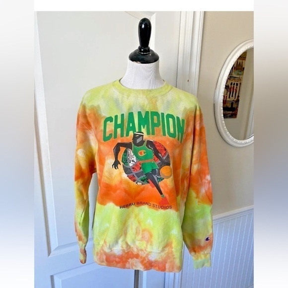 Champion Other - Men Hebru Brantley x Champion Sz Medium Crewneck Sweatshirt Joel Michael Tie Dye